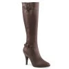 Pleaser Pink Label DREAM-2030 Brown Faux Leather Boots