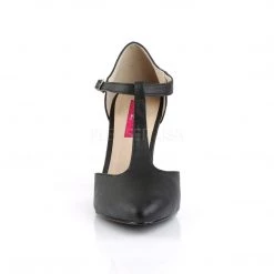Pleaser Pink Label Shoes DREAM-425 Black Faux Leather