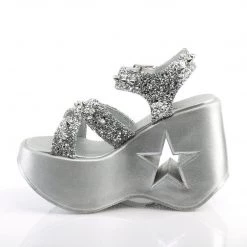 Demonia DYNAMITE-02 Silver Glitter Sandal