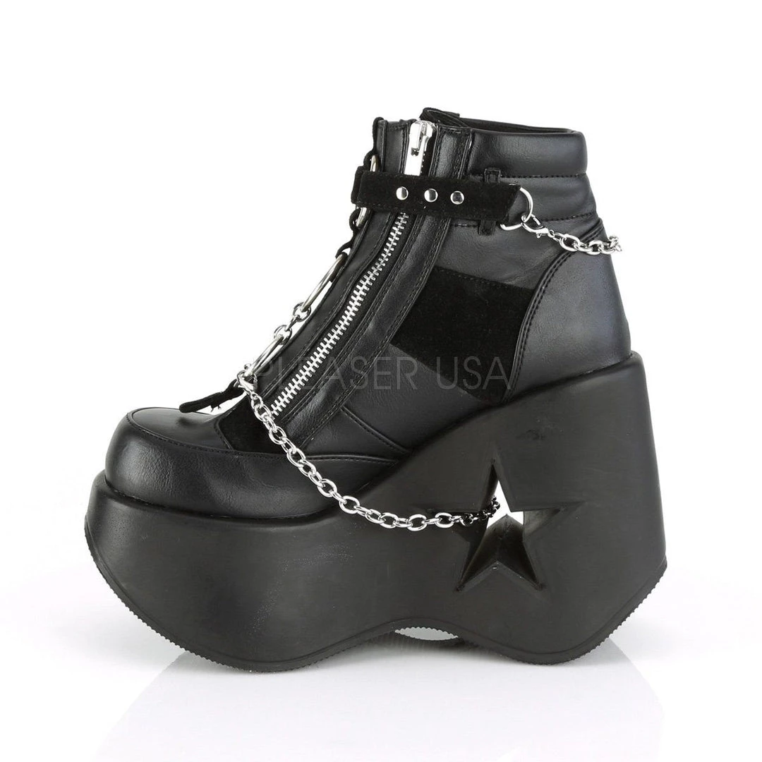 Demonia DYNAMITE-101 Black Vegan Leather-Vegan Suede Ankle Boot Coming Soon (Pre-Order) 5 Demonia DYNAMITE-101 Black Vegan Leather-Vegan Suede Ankle Boot Coming Soon (Pre-Order)