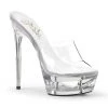 Pleaser ECLIPSE-601 Clear Slide Shoes