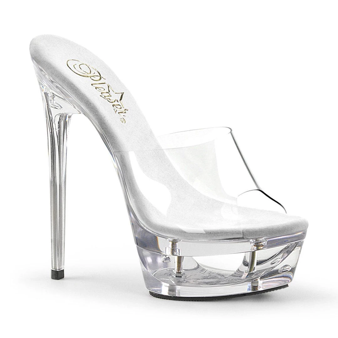 Pleaser ECLIPSE-601 Clear Slide Shoes 3 Pleaser ECLIPSE-601 Clear Slide Shoes
