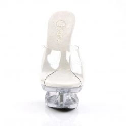 Pleaser ECLIPSE-601 Clear Slide Shoes