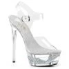 Pleaser Shoes ECLIPSE-608DM Clear Platform Sandal