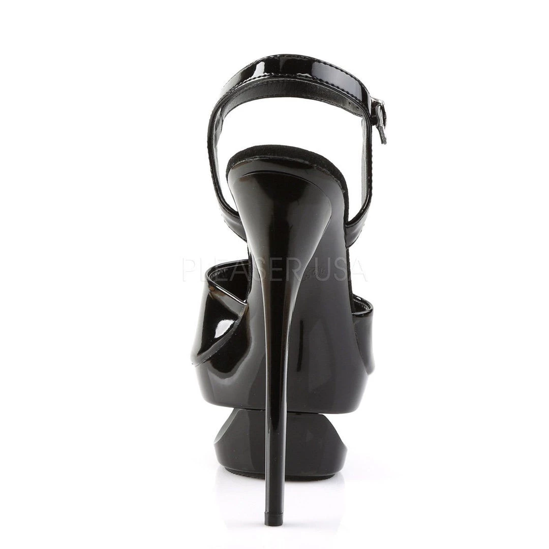 Pleaser ECLIPSE-609 Black Patent Platform Sandal 6 Pleaser ECLIPSE-609 Black Patent Platform Sandal