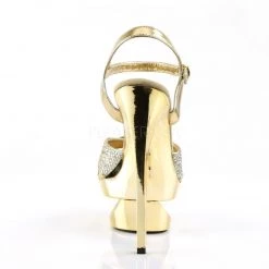 Pleaser ECLIPSE-619G Gold Multi Glitter/Gold Chrome Platform Sandal