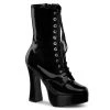 Pleaser ELECTRA-1020 Black Patent Ankle Boot Boots