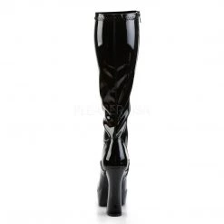 Pleaser ELECTRA-2000Z Black Stretch Patent Knee Boot