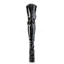 Pleaser Coming Soon (Pre-Order) ELECTRA-3000Z Black Stretch Patent Thigh Boot