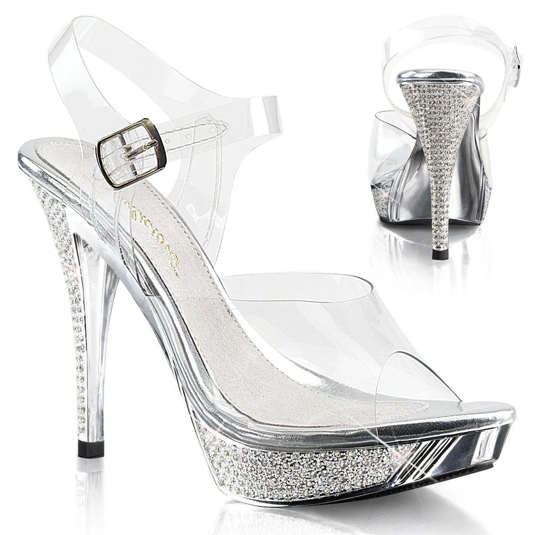 Fabulicious ELEGANT-408 Clear/Silver Chrome New Arrivals 3 Fabulicious ELEGANT-408 Clear/Silver Chrome New Arrivals
