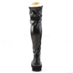 Demonia Boots EMILY-375 Black Stretch Vegan Leather Thigh Boot 13 Demonia Boots EMILY-375 Black Stretch Vegan Leather Thigh Boot