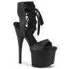 Pleaser ESTEEM-700-14 Black Faux Leather Platform Sandal Shoes
