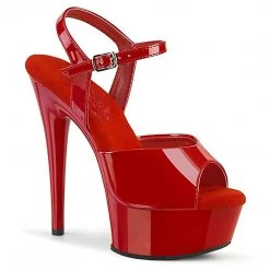 Pleaser Shoes EXCITE-609 Red Patent Platform Sandal