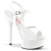 Pleaser EXCITE-609 White Patent Platform Sandal Shoes