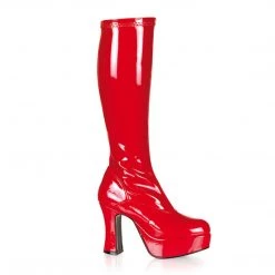 Funtasma Boots EXOTICA-2000 Red Stretch Patent