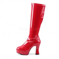 Funtasma Boots EXOTICA-2000 Red Stretch Patent