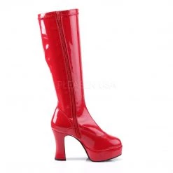 Funtasma Boots EXOTICA-2000 Red Stretch Patent