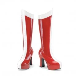 Funtasma EXOTICA-305 Red-White Stretch Patent