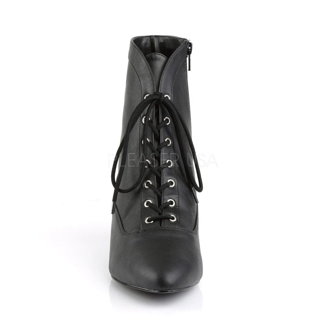 Pleaser Pink Label Boots FAB-1005 Black Faux Leather 4 Pleaser Pink Label Boots FAB-1005 Black Faux Leather