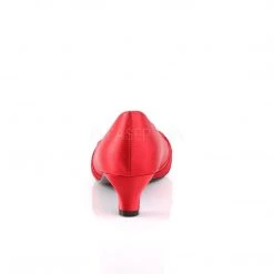 Pleaser Pink Label Shoes FAB-422 Red Satin