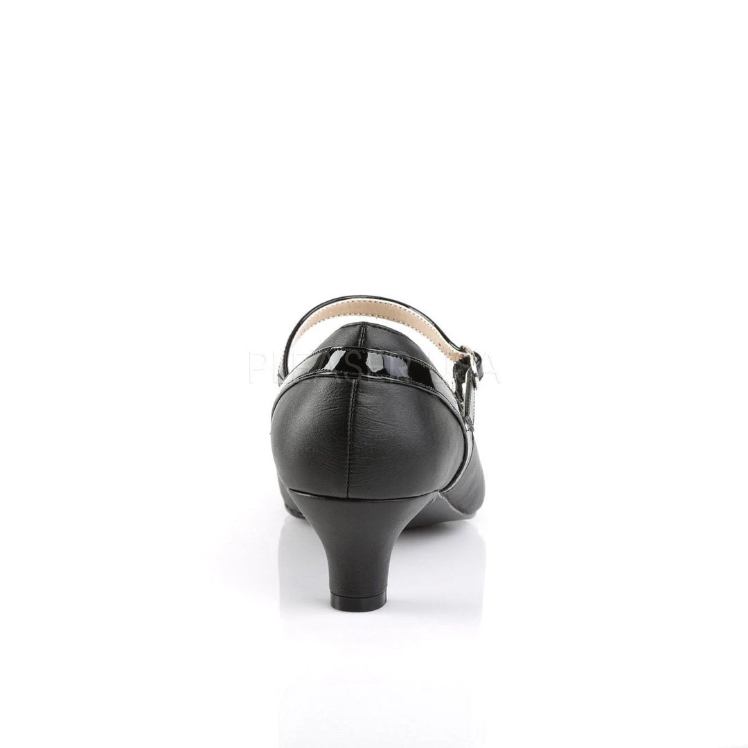 Pleaser Pink Label Shoes FAB-425 Black Faux Leather-Patent 6 Pleaser Pink Label Shoes FAB-425 Black Faux Leather-Patent