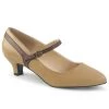 Pleaser Pink Label FAB-425 Tan-Brown Faux Leather Shoes