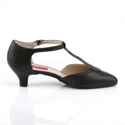 Pleaser Pink Label Shoes FAB-428 Black Faux Leather