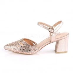 Fabulicious FAYE-06 Rose Gold Shimmering Fabric