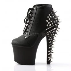 Pleaser FEARLESS-700-28 Black Faux Leather Ankle Boot Coming Soon (Pre-Order)