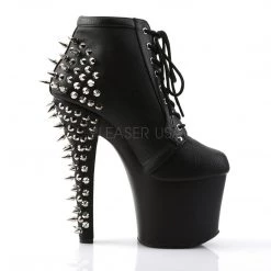Pleaser FEARLESS-700-28 Black Faux Leather Ankle Boot Coming Soon (Pre-Order)