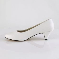 Pleaser Pink Label FEFE-01 White Faux Leather Shoes