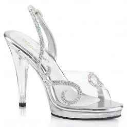Fabulicious Shoes FLAIR-457 Clear-Grey/Clear