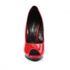 Pleaser Pink Label FLAIR-474 Red/Black Shoes
