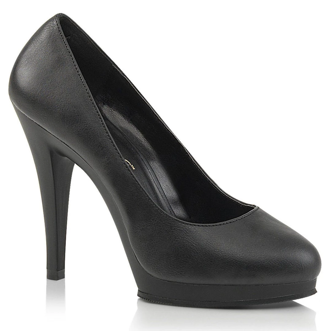 Pleaser Pink Label FLAIR-480 Black Pu/Black Matte 3 Pleaser Pink Label FLAIR-480 Black Pu/Black Matte