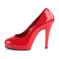 Pleaser Pink Label FLAIR-480 Red Patent/Red
