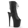 Pleaser FLAMINGO-1016 Black Faux Leather Ankle Boot 2 Pleaser FLAMINGO-1016 Black Faux Leather Ankle Boot