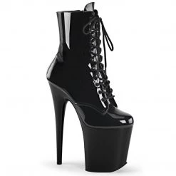 Pleaser FLAMINGO-1020 Black Patent Ankle Boot