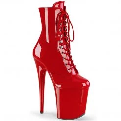 Pleaser FLAMINGO-1020 Red Patent Ankle Boot Coming Soon (Pre-Order)