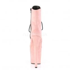 Pleaser FLAMINGO-1020FS Baby Pink Faux Suede/Baby Pink Faux Suede Ankle Boot Boots