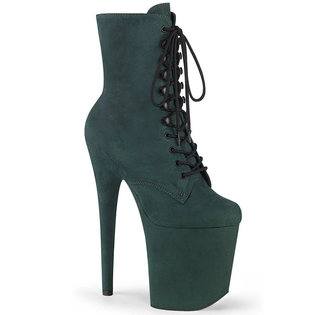 Pleaser Boots FLAMINGO-1020FS Emerald Green FauxSuede/Emerald Green Faux Suede Ankle Boot 3 Pleaser Boots FLAMINGO-1020FS Emerald Green FauxSuede/Emerald Green Faux Suede Ankle Boot