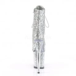 Pleaser FLAMINGO-1020G Silver Glitter/Silver Glitter Ankle Boot 11 Pleaser FLAMINGO-1020G Silver Glitter/Silver Glitter Ankle Boot