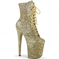 Pleaser FLAMINGO-1020GWR Gold Glitter/Gold Glitter Ankle Boot Boots