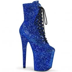 Pleaser Boots FLAMINGO-1020GWR Royal Blue Glitter/Royal Blue Glitter Ankle Boot