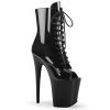 Pleaser FLAMINGO-1021 Black Patent Ankle Boot Boots 1 Pleaser FLAMINGO-1021 Black Patent Ankle Boot Boots
