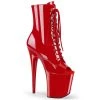 Pleaser Coming Soon (Pre-Order) FLAMINGO-1021 Red Patent/Red Ankle Boot