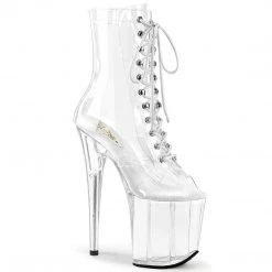 Pleaser Boots FLAMINGO-1021C Clear Ankle Boot
