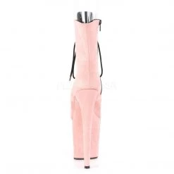 Pleaser FLAMINGO-1021FS Baby Pink Faux Suede/Baby Pink Faux Suede Ankle Boot