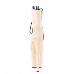 Pleaser FLAMINGO-1021FS Beige Faux Suede/Beige Faux Suede Ankle Boot
