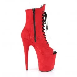 Pleaser FLAMINGO-1021FS Red Faux Suede/Red Faux Suede Ankle Boot Boots 12 Pleaser FLAMINGO-1021FS Red Faux Suede/Red Faux Suede Ankle Boot Boots