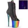 Pleaser New Arrivals FLAMINGO-1021RC-02 Black Patent/Rainbow Chrome Ankle Boot 1 Pleaser New Arrivals FLAMINGO-1021RC-02 Black Patent/Rainbow Chrome Ankle Boot